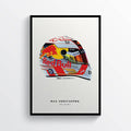 Max Verstappen 2019 Helmet F1 Art, F1 Gift, Formula 1, Racing Helmet, Mercedes - Poster | Canvas Wall Art Print