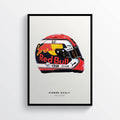 Pierre Gasly 2019 Helmet F1 Art, F1 Gift, Formula 1, Racing Helmet, Mercedes - Poster | Canvas Wall Art Print