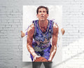 Jeff Hornacek Utah Jazz Sports Art Print, Basketball Fan, Sports Decor – Poster | Canvas Wall Art Print