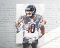 Mitch Trubisky Chicago Bears Sports Art Print, Football Fan, Sports Decor – Poster | Canvas Wall Art Print