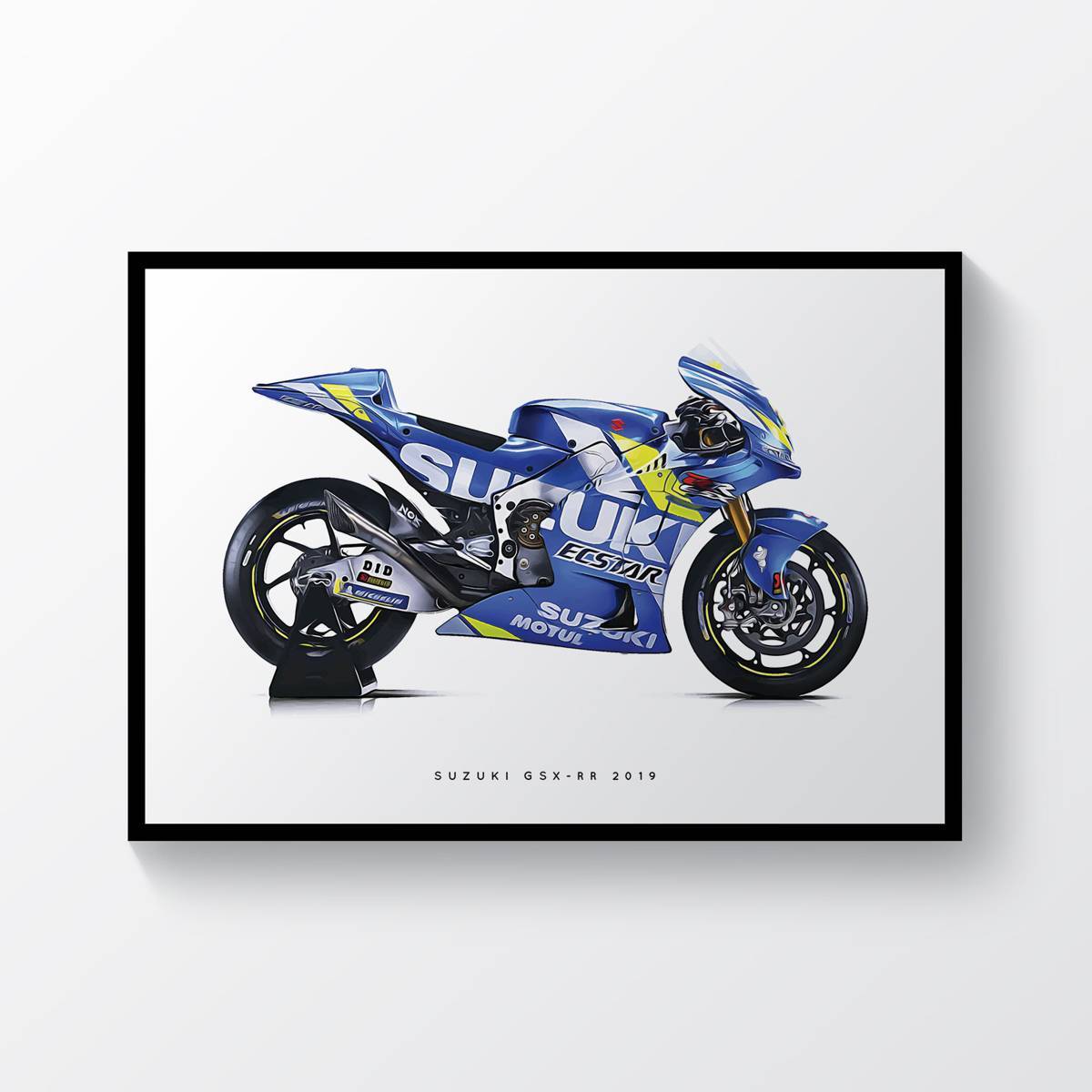 Suzuki Gsx-Rr 2019 Motogp Bike Superbike Moto Gp Motorcycle Motorbike Superbike - Poster | Canvas Wall Art Print
