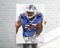 Lesean Mccoy Buffalo Bills Sports Art Print, Football Fan, Sports Decor – Poster | Canvas Wall Art Print
