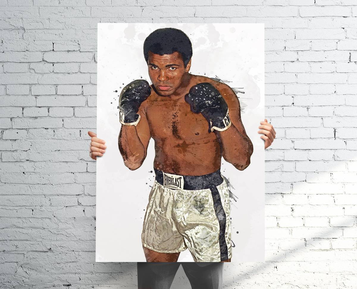 Muhammad Ali Boxing Sports Art Print, Boxing Fan, Sports Decor – Poster | Canvas Wall Art Print