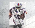 Devin Singletar Buffalo Bills Sports Art Print, Football Fan, Sports Decor – Poster | Canvas Wall Art Print