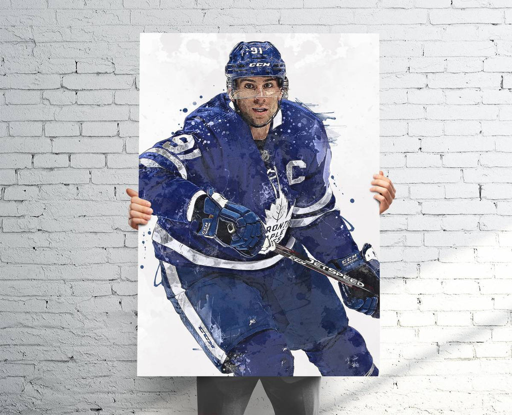 John Tavares Toronto Maple Leafs Sports Art Print, Hockey, Sports Decor – Poster | Canvas Wall Art Print