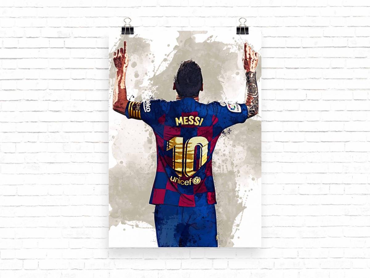 Messi Print Messi Barcelona - Poster | Canvas Wall Art Print