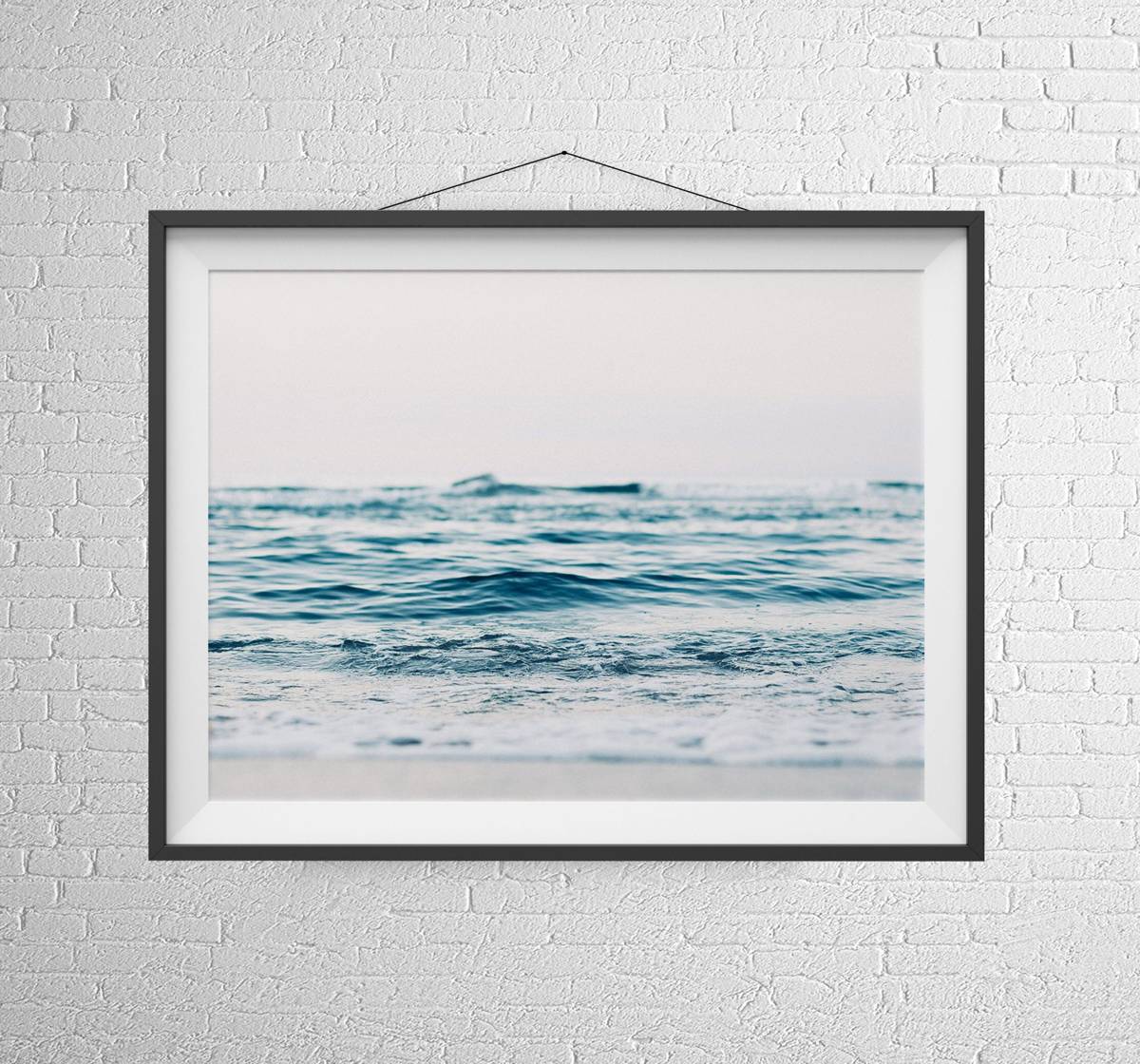 Beach Wall Art. Ocean Print. Coastal. Relaxing Decor. Scandinavian Minimalist. - Poster | Canvas Wall Art Print