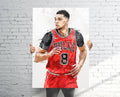 Zach Lavine Chicago Bulls Sports Art Print, Basketball, Sports Decor – Poster | Canvas Wall Art Print