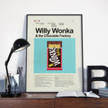 Willy Wonka And The Chocolate Factory Mid-Century Modern Inspired Print - Poster | Canvas Wall Art Print
