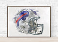 Buffalo Bills Helmet - Sports Art Decor - Football Helmet Art - Man Cave Gift – Poster | Canvas Wall Art Print