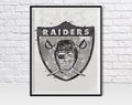 Oakland Raiders Logo Sports Art, Football, Kids Sports Decor, Man Cave Wall Art, Birthday Gift – Poster | Canvas Wall Art Print