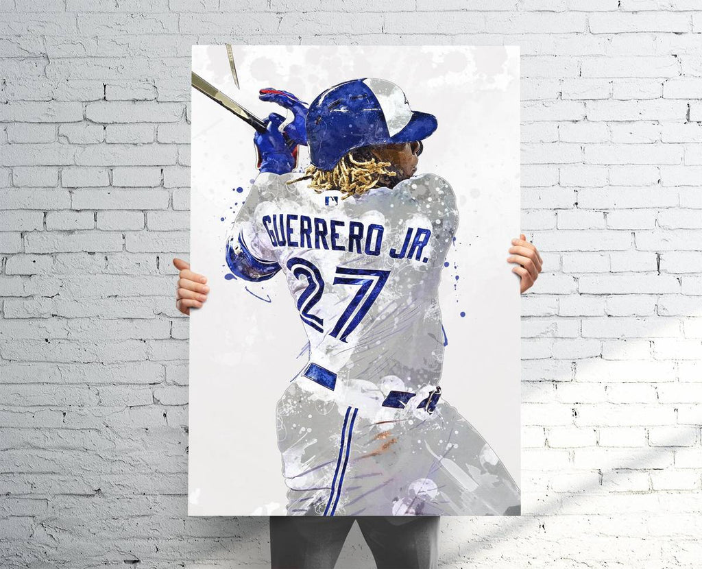 Vladimir Guerrero Jr Toronto Blue Jays Sports Art, Baseball, Kids Sports Decor, Birthday Gift – Poster | Canvas Wall Art Print