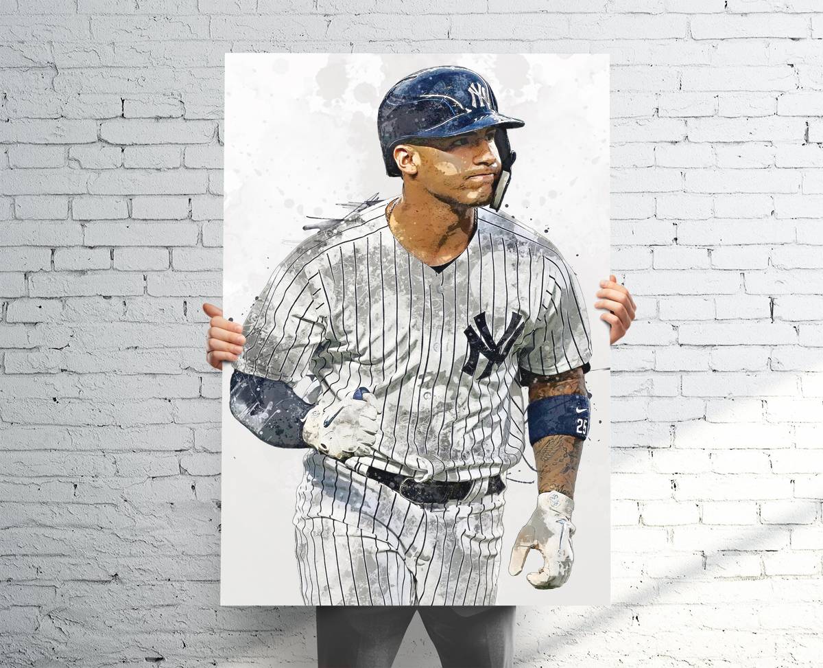 Gleyber Torres New York Yankees Sports Art Decor, Baseball, Kids Room, Man Cave, Birthday Gift – Poster | Canvas Wall Art Print