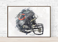 Chicago Bears Helmet - Sports Art Decor - Football Helmet Art - Man Cave Gift – Poster | Canvas Wall Art Print