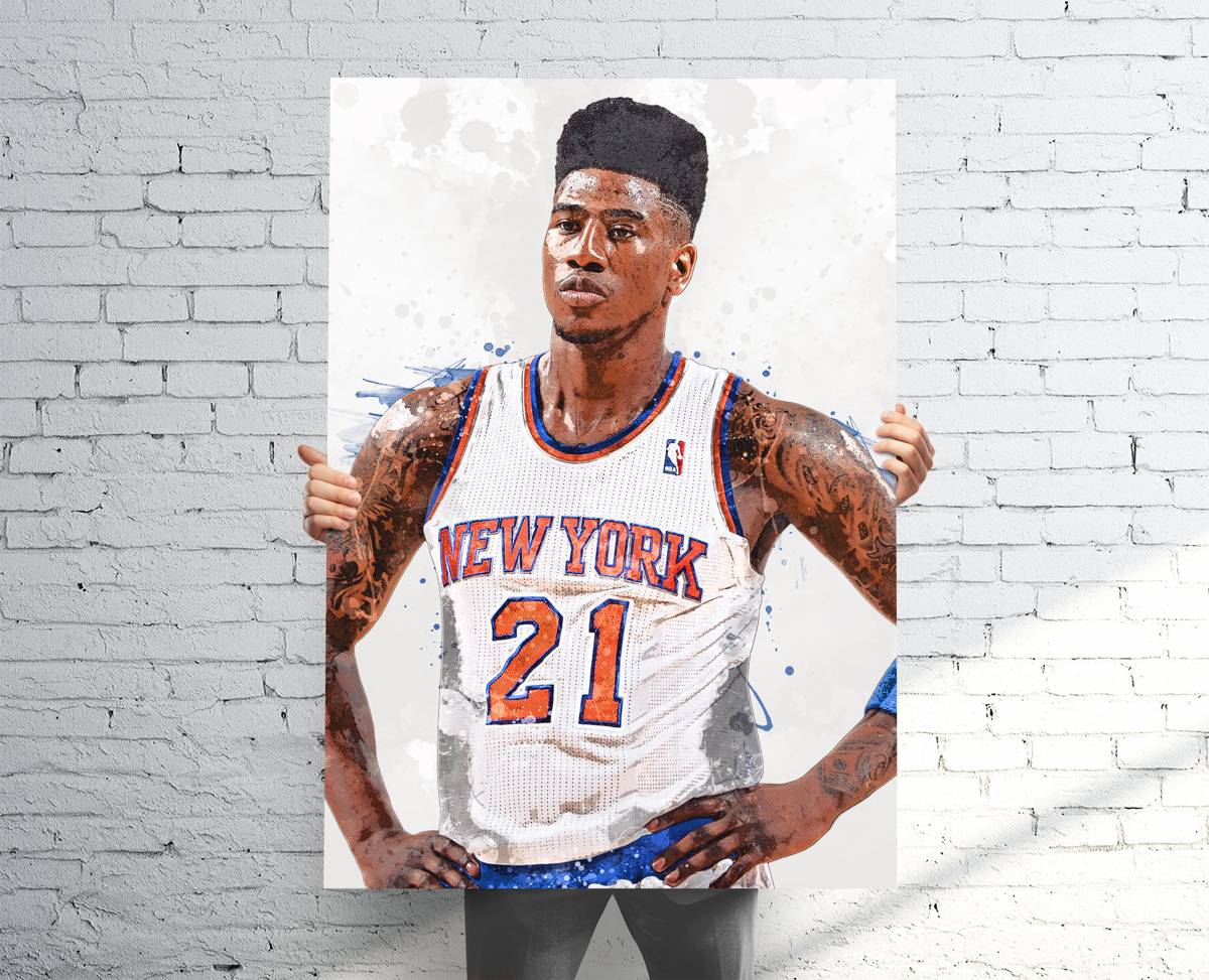 Iman Shumpert New York Knicks Sports Art Print, Basketball, Sports Decor – Poster | Canvas Wall Art Print