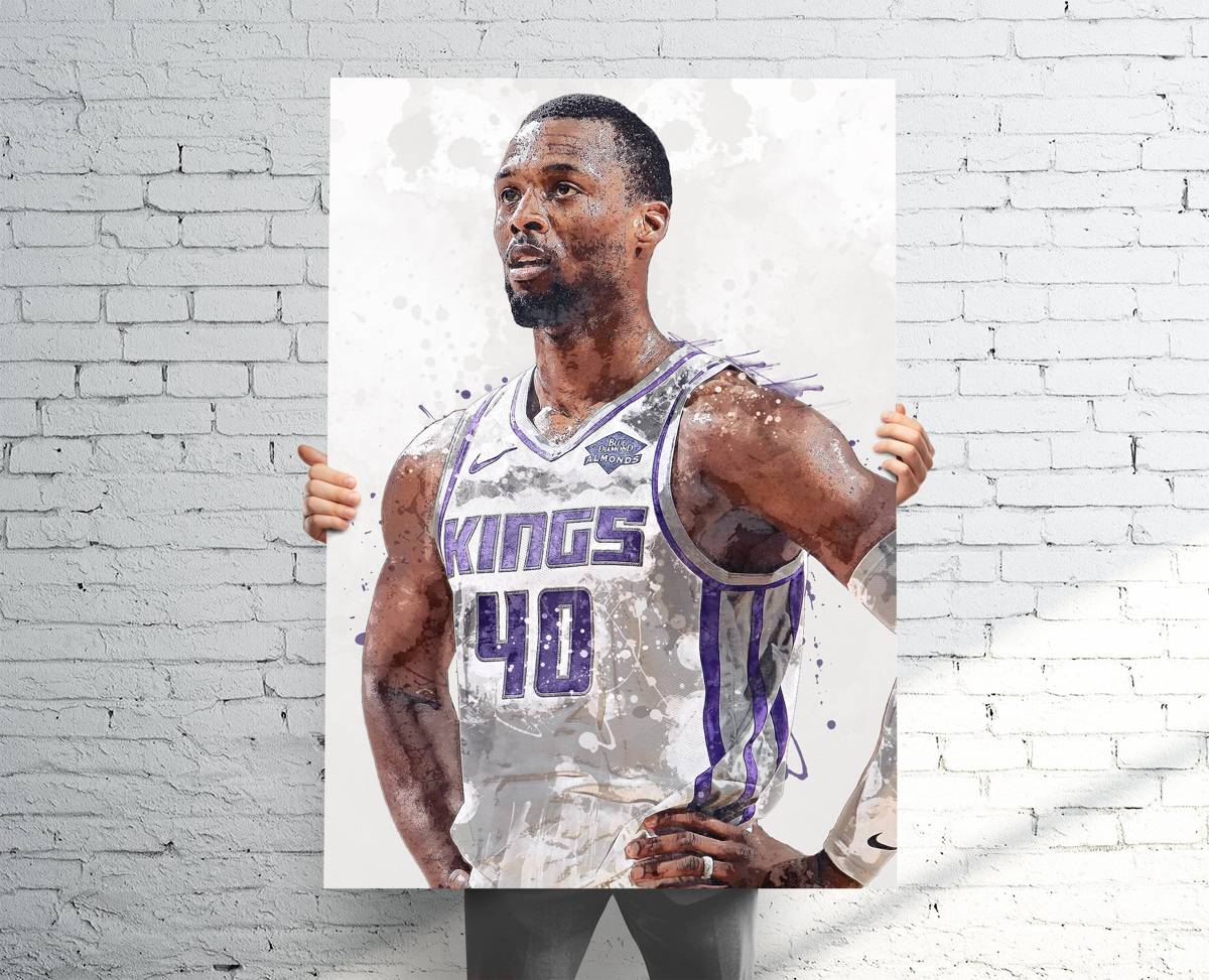 Harrison Barnes Sacramento Kings Sports Art Print, Basketball, Sports Decor – Poster | Canvas Wall Art Print