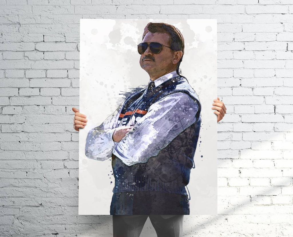 Mike Ditka Chicago Bears Sports Art Print, Football Fan, Sports Decor – Poster | Canvas Wall Art Print