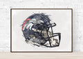 Denver Broncos Helmet - Sports Art Decor - Football Helmet Art – Poster | Canvas Wall Art Print