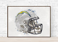 Los Angeles Chargers Helmet - Sports Art Decor - Football Helmet Art – Poster | Canvas Wall Art Print