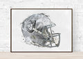 Oakland Raiders Helmet - Sports Room Decor - Football Helmet Art – Poster | Canvas Wall Art Print