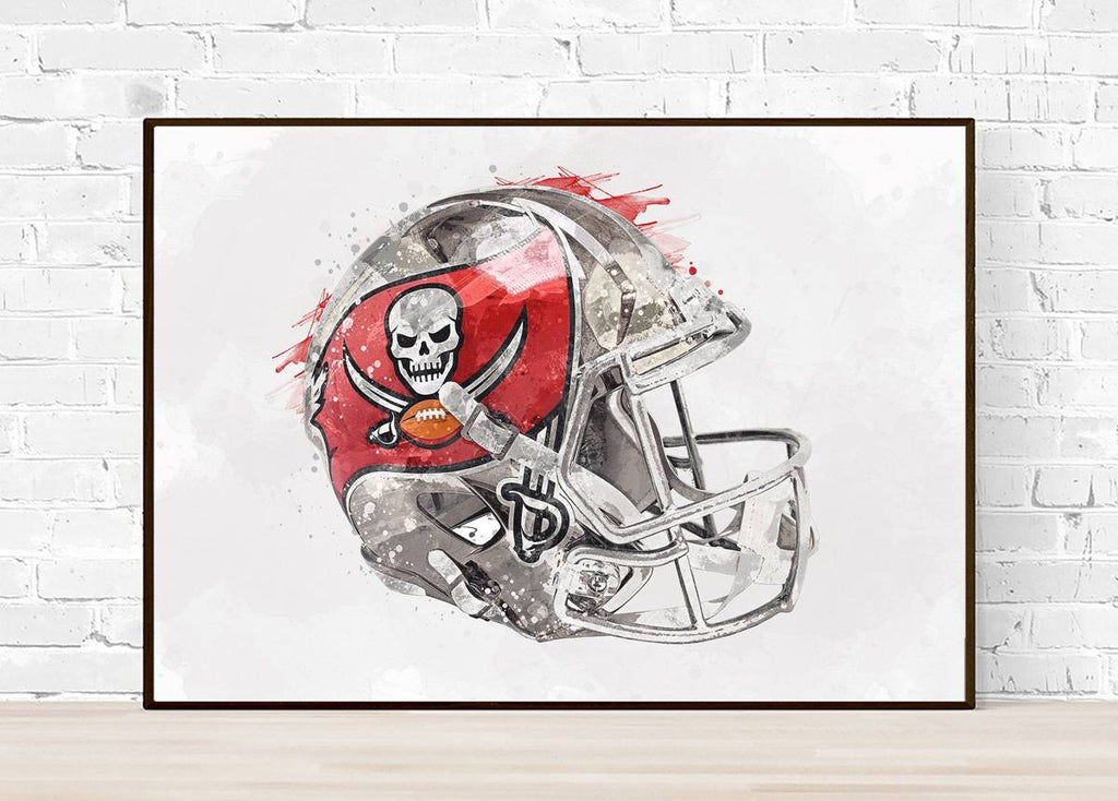 Tampa Bay Buccaneers Helmet - Sports Room Decor - Football Helmet Art – Poster | Canvas Wall Art Print