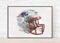 New England Patriots Helmet - Sports Room Decor - Football Helmet Art – Poster | Canvas Wall Art Print