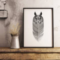 Black And White Owl. Owlss. Modern Print. Bird. - Poster | Canvas Wall Art Print