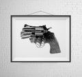 Revolver Andy Warhol. Weapons. Gun Print. Pistol. Gift For Men. - Poster | Canvas Wall Art Print