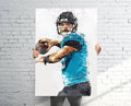 Gardner Minshew Jacksonville Jaguars Sports Art Print, Football, Sports Decor – Poster | Canvas Wall Art Print