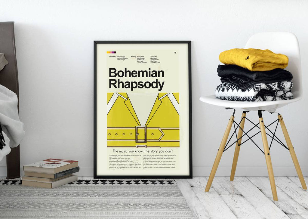 Bohemian Rhapsody Mid-Century Modern Inspired Print - Poster | Canvas Wall Art Print