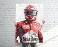 Michael Schumacher Ferrari Sports Art Print, F1 Racing, Sports Decor – Poster | Canvas Wall Art Print