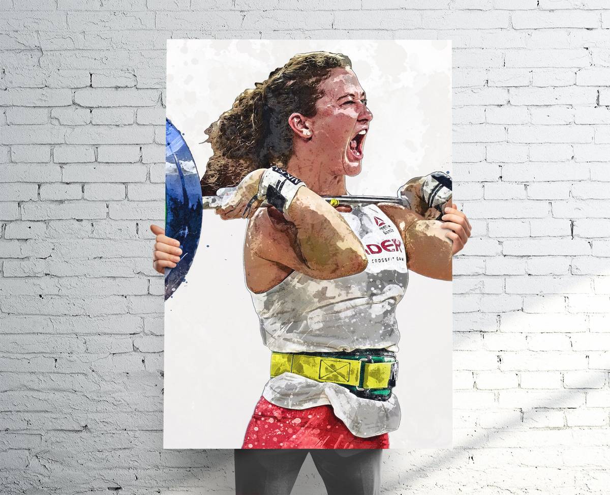 Tia-Clair Toomey Crossfit (Portrait) Sports Art Print, Crossfit, Sports Decor – Poster | Canvas Wall Art Print