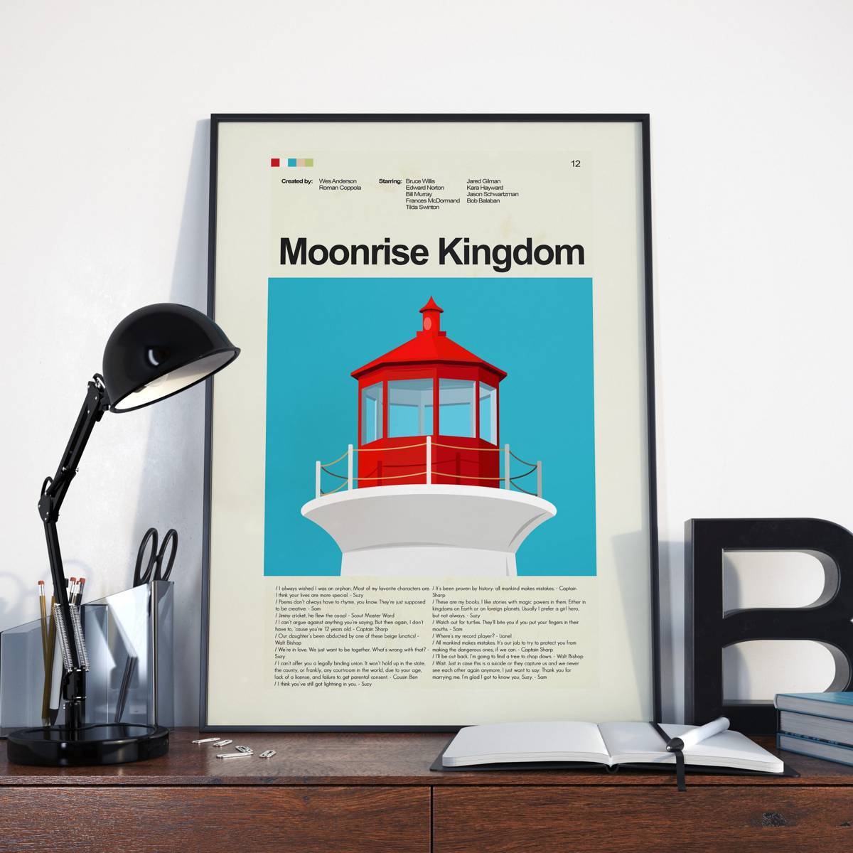 Moonrise Kingdom Mid-Century Modern Inspired Print - Poster | Canvas Wall Art Print
