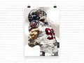 J. J. Watt Print J. J. Watt Houston Texans - Poster | Canvas Wall Art Print