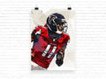 Julio Jones Print Julio Jones Atlanta Falcons Art Print - Poster | Canvas Wall Art Print