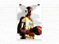 Kobe Bryant Print Kobe Bryant La Lakers - Poster | Canvas Wall Art Print