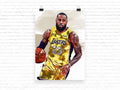 Lebron James Print Lebron James La Lakers - Poster | Canvas Wall Art Print