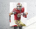 George Kittle San Francisco 49Ers Sports Art Print, Football, Sports Decor – Poster | Canvas Wall Art Print