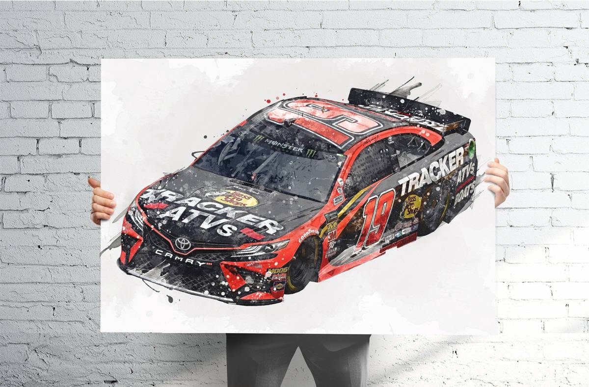 Martin Truex Jr. #19 Toyota Nascar 2019 - Canvas Print, Sports Art, Nascar Racing, Sports Decor – Poster | Canvas Wall Art Print