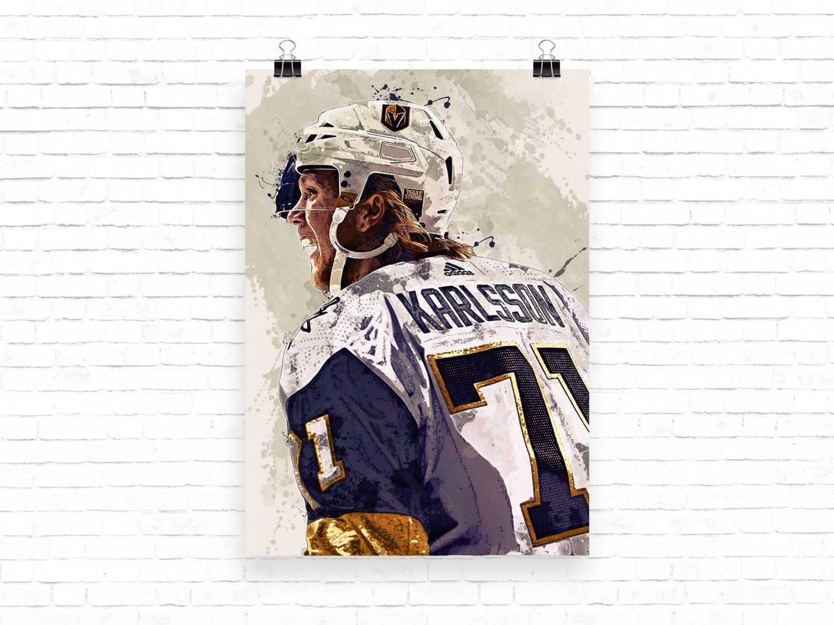 William Karlsson Print William Karlsson Vegas Golden Knights - Poster | Canvas Wall Art Print