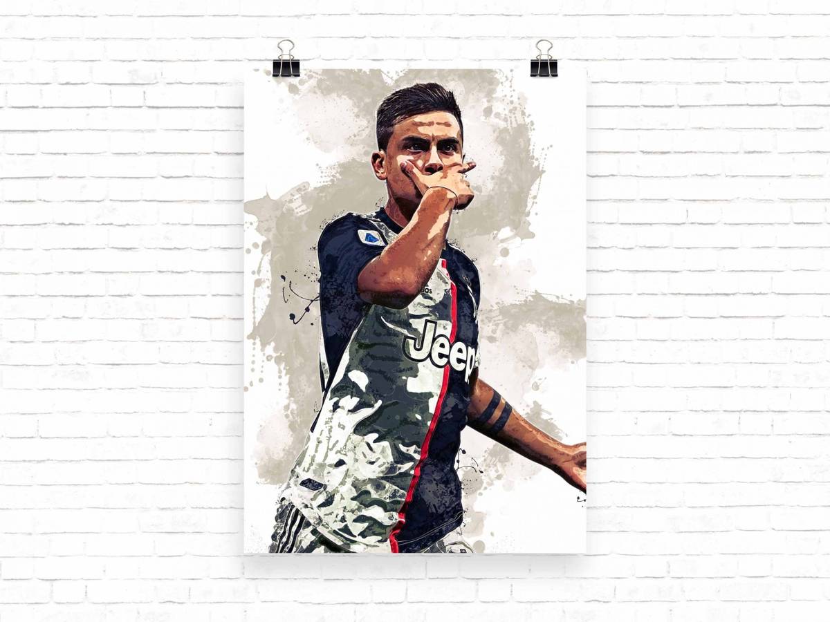 Paulo Dybala Print Paulo Dybala Juventus - Poster | Canvas Wall Art Print