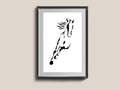 Horse One Line Wall Art. Animal Print. Minimalist Modern. Scandinavian Nordric Decor. - Poster | Canvas Wall Art Print