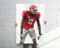Aj Green Georgia Bulldogs (Version 2) Sports Art Print, Football, Sports Decor – Poster | Canvas Wall Art Print