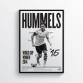 Mats Hummels Borussia Dortmund, Wall Art Print Football Soccer - Poster | Canvas Wall Art Print