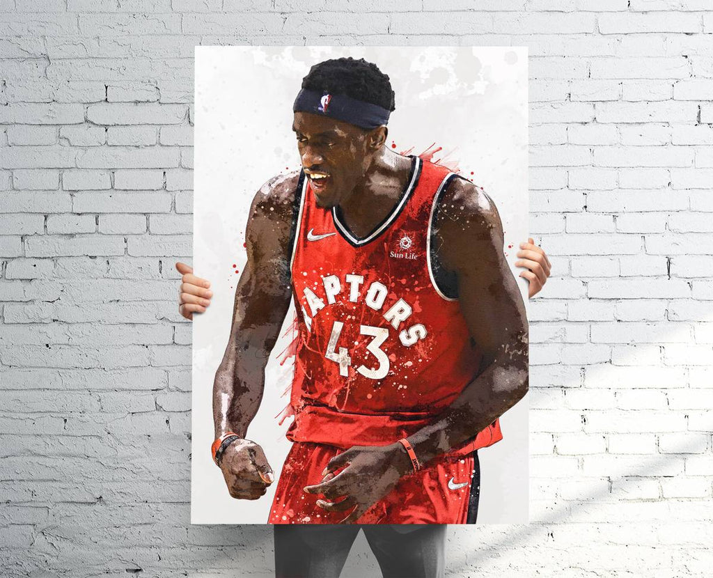 Pascal Siakam Toronto Raptors Sports Art Print, Basketball, Sports Decor – Poster | Canvas Wall Art Print