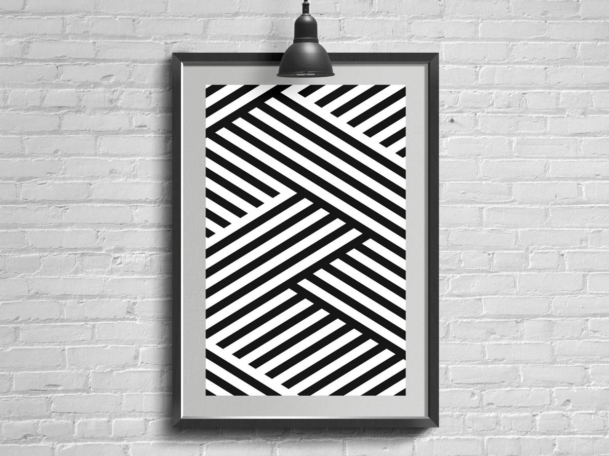 Stripe Modern Wall Art. Home. Abstract Print. Scandinavian Minimalist. - Poster | Canvas Wall Art Print