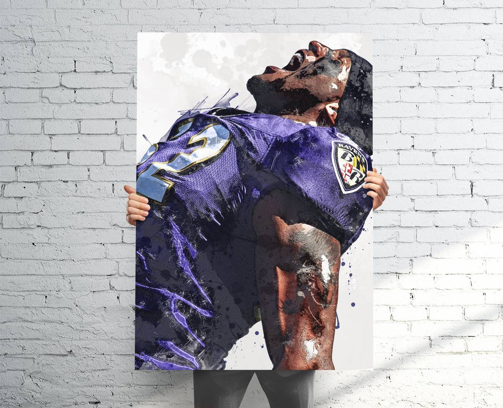 Ray Lewis Baltimore Ravens - Canvas Print, Sports Art Print, Football, Sports Decor – Poster | Canvas Wall Art Print