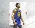 Klay Thompson Golden State Warriors Sports Art Print, Basketball, Sports Decor – Poster | Canvas Wall Art Print
