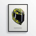 Valentino Rossi Winter Test 2015 Vr46 Moto Gp Helmet Motorcycle Motorbike - Poster | Canvas Wall Art Print