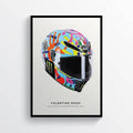 Valentino Rossi Misano 2014 Vr46 Moto Gp Helmet Motorcycle Motorbike - Poster | Canvas Wall Art Print